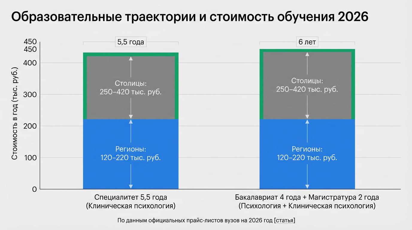 Образовательные траектории и стоимость обучения 2026